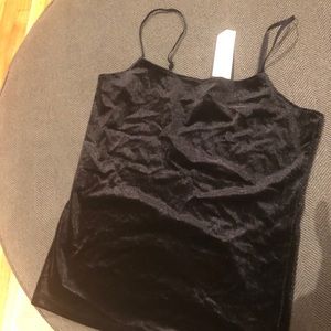 Velvet cami - black - med - NWT - Ann Taylor